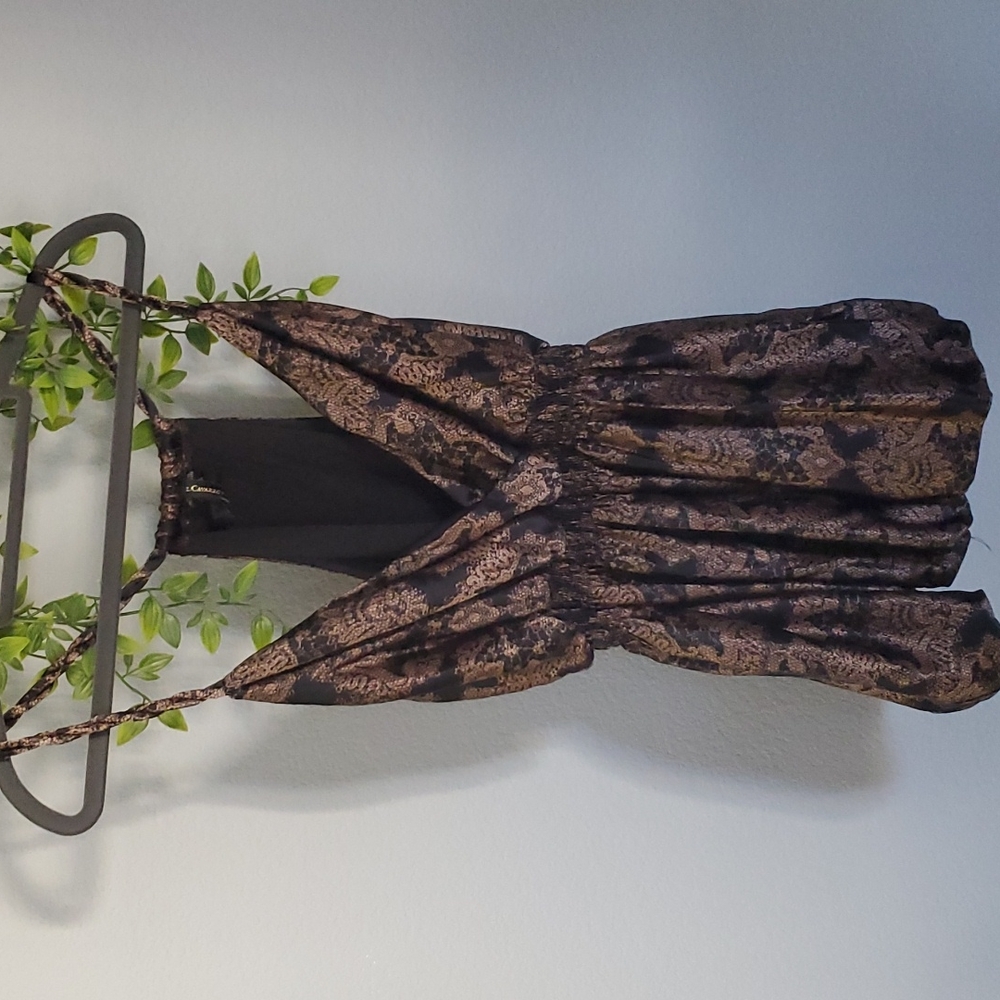 Dressy black/brown top